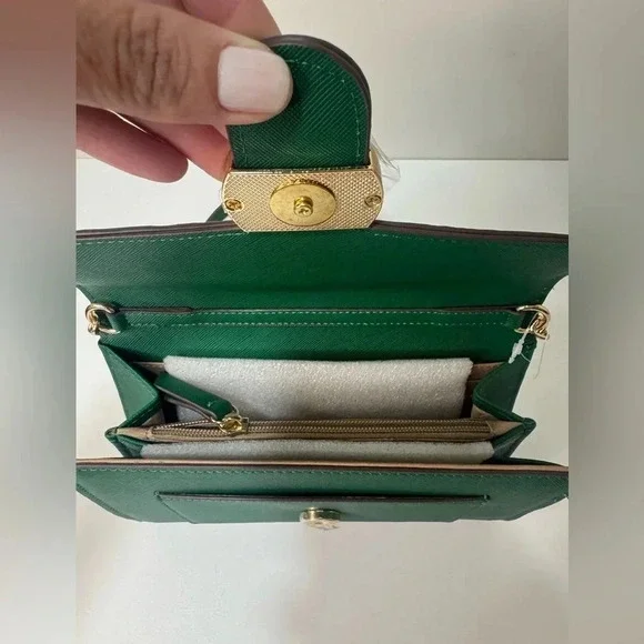 Anne Klein logo wallet on a chain/crossbody. Color: Evergreen EUC - Picture 10 of 15